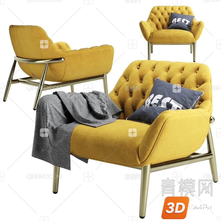 Origami Curved Armchair